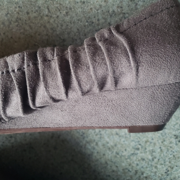Live Life by Sanctuary Gray Sueded Fabric Wedge Heel Shoes- Sz 9 - Picture 13 of 15